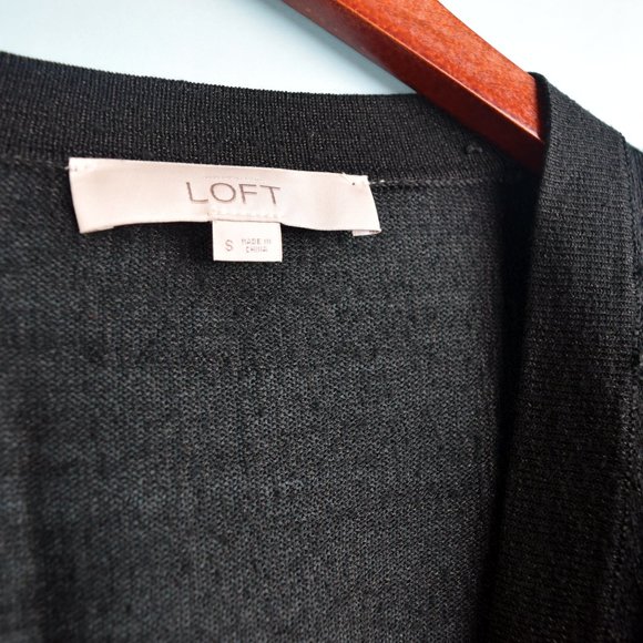 LOFT Black Open Cardigan - Picture 3 of 5